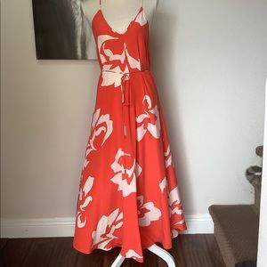 Beautiful orange and cream dress